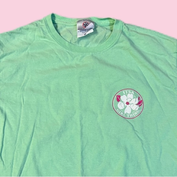 Itsa girl thing spearmint T-shirt Medium - Picture 3 of 4